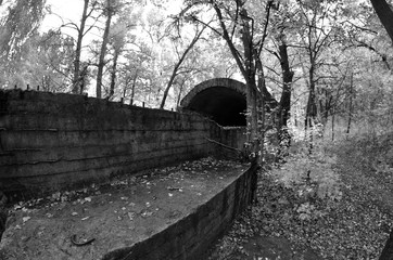 Old tunnel of Stalin. Part of Kiev defense line in WW2 time