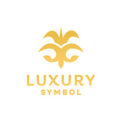 Luxury Royal logo design vector template with flat color Concept style. Classic Symbol and ornament icon for jewelry, fashion, boutique, Company And Business.