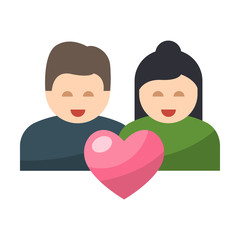 Fototapeta premium couple isolated flat color icon