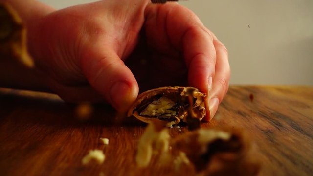 Walnut Cracking. The slow motion.