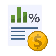 Taxes isolated flat color icon