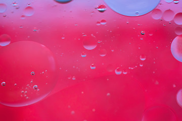 Red abstract background picture made with oil, water and soap