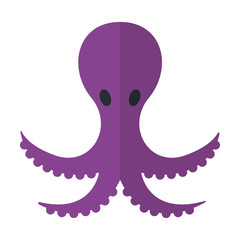 octopus flat color vector icon
