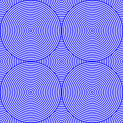 Seamless blue and white pattern with abstract circle decorative element vector background. Perfect for wallpapers, pattern fills, web page backgrounds, surface textures, textile