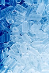lots of ice for blue background