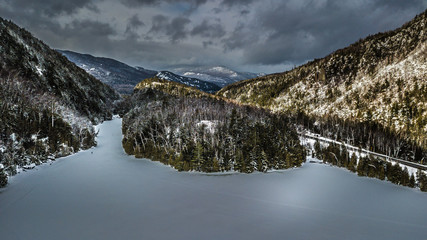 Aerial Photos Adirondack Mountains Snowy Winter