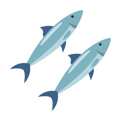 sardine flat color vector icon
