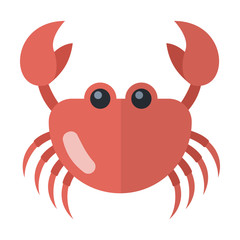 crab flat color vector icon