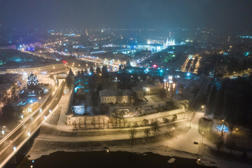 Fototapeta na wymiar The Golden ring of Russia in winter, Yaroslavl. Spassky (St Saviour) Monastery. Yaroslavl Architectural Historical and Art Museum Preserve