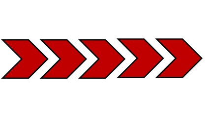 Red isolated arrows