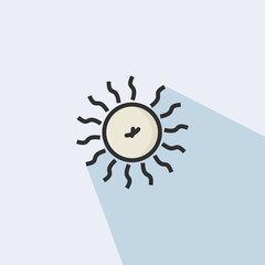 sun liner fill vector icon - ui icon vector