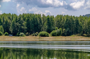 Landscape by Vlasinsko lake in Sarbia