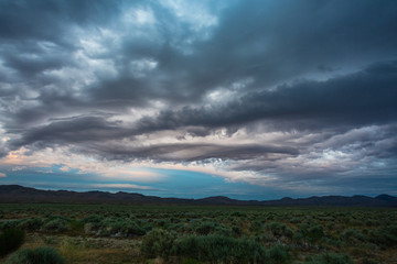 The clouds and landscape of Death Valley
