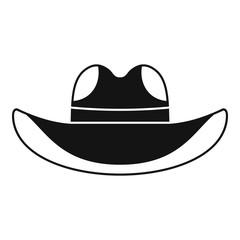 Cowboy hat icon. Simple illustration of cowboy hat vector icon for web design isolated on white background