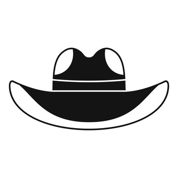 Cowboy hat icon. Simple illustration of cowboy hat vector icon for web design isolated on white background