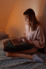Fototapeta premium Catching up with friends online