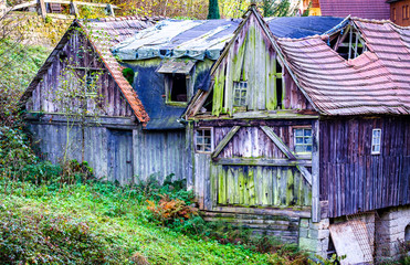 old hut at the european alps
