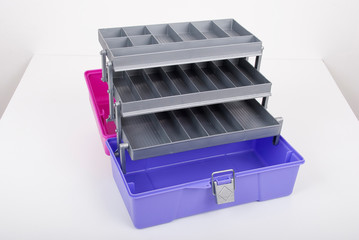 Household utensils; open Multi Purpose Plastic Box.