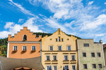 Colorful houses in  Vipiteno (Sterzing), Italy