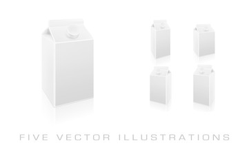 Milk blank carton box templates