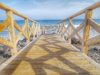 bridge on the beach