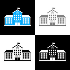 Fototapeta premium School icon set, vector illustration