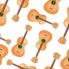 background of guitars instruments musical vector illustration design