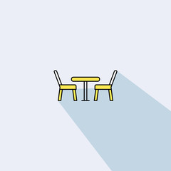 chair and table liner fill vector icon - ui icon vector
