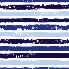 Vector blue grunge horizontal brush rayé motif de répétition avec un fond blanc. Texture pour le web, l& 39 impression, le papier peint, la décoration intérieure, le tissu, le textile, l& 39 arrière-plan d& 39 invitation, le papier d& 39 emballage.