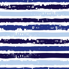 Papier Peint photo Rayures horizontales Vector blue grunge horizontal brush rayé motif de répétition avec un fond blanc. Texture pour le web, l& 39 impression, le papier peint, la décoration intérieure, le tissu, le textile, l& 39 arrière-plan d& 39 invitation, le papier d& 39 emballage.