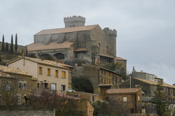 Fototapeta premium Fortress church of Santa Maria de Ujué in Navarra