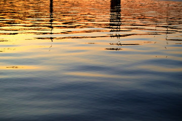 reflection of sun in water