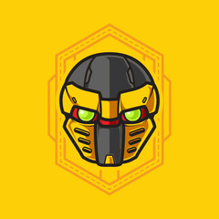 Mecha Robot Head Logo, Template Images