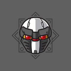 Mecha Robot Head Logo, Template Images