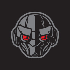 Mecha Robot Head Logo, Template Images