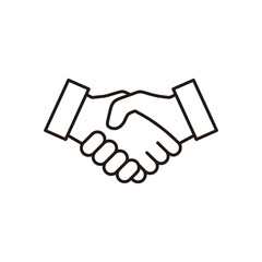 Handshake icon vector. Business handshake. contract agreement. Handshake, deal, partnership icon in trendy flat style