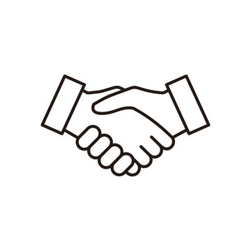 Handshake icon vector. Business handshake. contract agreement. Handshake, deal, partnership icon in trendy flat style