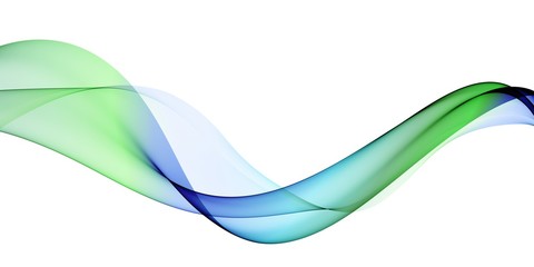 Obraz premium Abstract background, blue and green wavy 