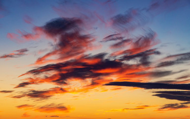 Sunset clouds colorful and building photo 3