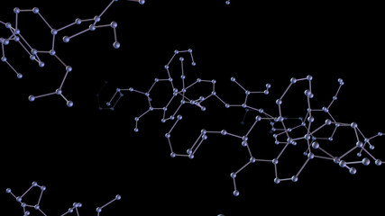 Chemical Molecular Structure 3D illustration background