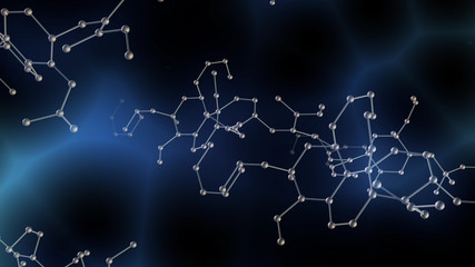 Chemical Molecular Structure 3D illustration background