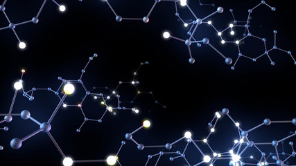 Chemical Molecular Structure 3D illustration background