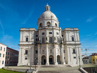 Fototapeta na wymiar National Pantheon, the Church of Santa Engracia, located in the Alfama neighborhood in Lisbon