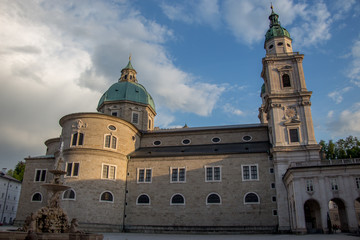 Fototapeta na wymiar Cathedral of saints Rupert and Virgil (Salzburg Cathedral). Salzburg, Austria