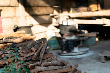 Firewood Vintage fuel Rural of Thailand