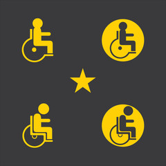 Obraz premium Disabled icon illustration isolated vector sign symbol
