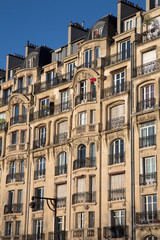 Fototapeta na wymiar Closeup of Building Facde, Paris