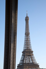 Eiffel Tower and Bir-Hakeim Bridge Pilar, Paris