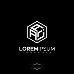 Obraz premium AAJ logo letter initial, Abstract polygonal Logo