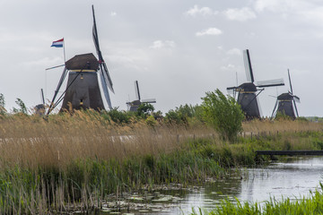 Travel in Netherlands . traditional Holland - Windmills